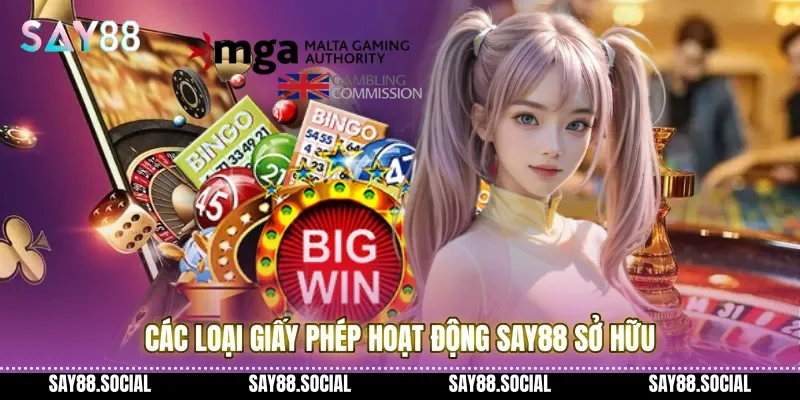 Các loại giấy phép hoạt động Say88 sở hữu