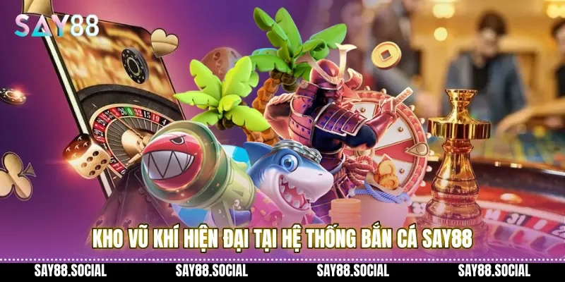 Kho vũ khí hiện đại tại hệ thống Bắn cá Say88